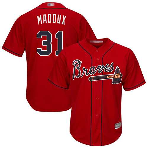 Atlanta Braves #31 Greg Maddux Red Cool Base Stitched Baseball Jersey,We sell and wholesale Atlanta Braves #31 Greg Maddux Red Cool Base Stitched Baseball Jersey on line form chian!